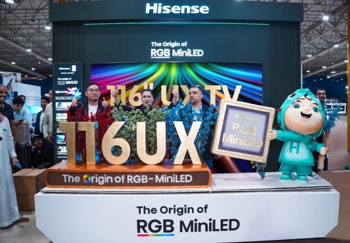 Hisense and Extra Launch the Largest TV in Saudi Arabia 116” UX RGB-MiniLED Now Available at Extra Stores