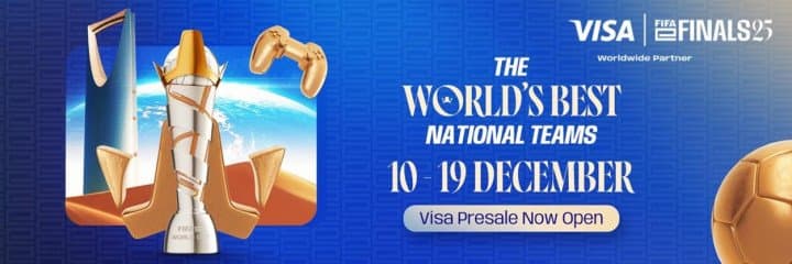 نهائيات FIFAe 25 تطرح تذاكر البيع المسبق لحاملي بطاقات Visa