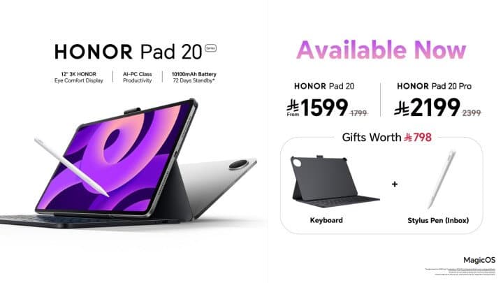 HONOR Pad 20 Brings Desktop-Class Productivity and a Paper-Like Display to a New All-Day Tablet