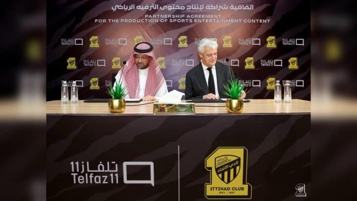 نادي الاتحاد وتلفاز11 يوقعان شراكة نوعية لإنتاج جيل جديد من المحتوى الترفيهي الرياضي