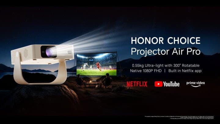 HONOR LAUNCHES THE PORTABLE HONOR CHOICE PROJECTOR AIR PRO, EXPANDING ITS SMART ENTERTAINMENT PORTFOLIO