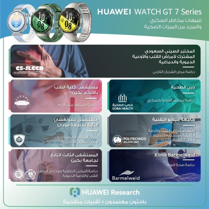 عندما يلتقي التصميم الكلاسيكي بالصحة الذكية: سلسلة HUAWEI WATCH GT 7 توفر بطارية تدوم حتى 21 يوماً وتقييماً استباقياً للمخاطر الصحية