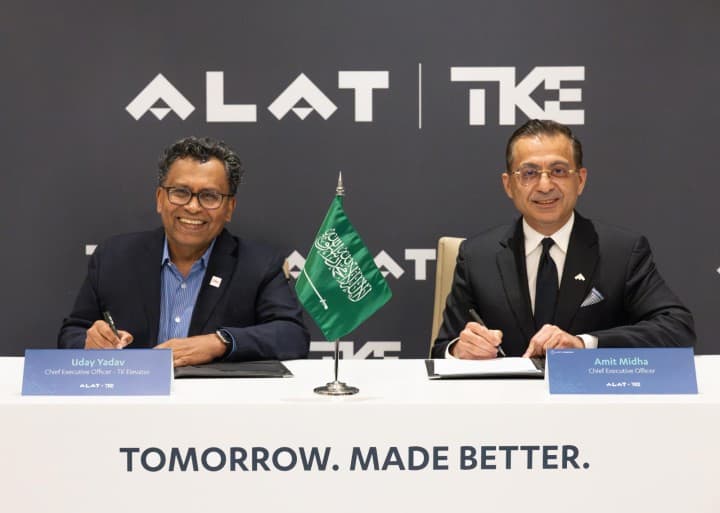 آلات و TK Elevatorتعلنان عن مشروع استراتيجي مشترك لتصنيع حلول المصاعد والسلالم المتحركة الشاملة في المملكة العربية السعودية بعد أن أصبحت آلات مساهماً أساسياً في TK Elevatorعلى المدى الطويل